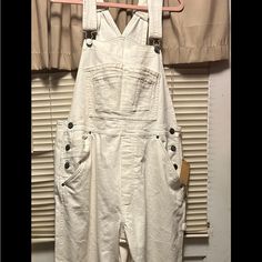 This Is For A Fantastic Pair Of White Overalls For Women. From Hybrid & Company, New With Tags White Overalls, Overalls For Women, Wide Leg Romper, People Shopping, Lularoe Leggings, Denim Overalls, Wide Leg Jumpsuit, Retro Dress, Red Sweaters