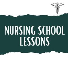 the nursing school lessons logo on a white background