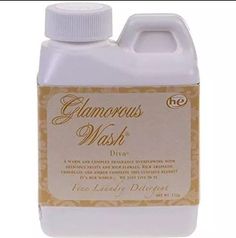 a gallon of glamorous wash on a white background