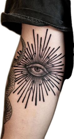 Eye Tattoo Leg, Fenrir Tattoo, Evil Eye Tattoo, Elbow Tattoos, Tatuaje A Color, Gothic Tattoo, Knee Tattoo, Calf Tattoo