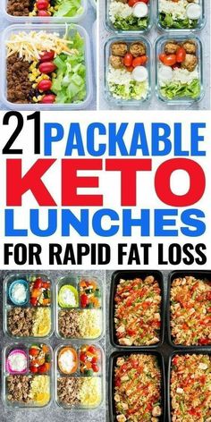 21Packable Keto Lunches For Rapid Fat Loss Day Keto Diet Meal Plan! Ketogenic Diet Meal Plan, Keto Diet Food List, Prepped Lunches, Keto Meal Prep, Diet Vegetarian