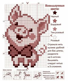 a cross stitch pattern with an image of a cat on it's face and the words in russian