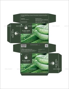 three boxes with aloe vera on the front and one box with aloe vera on the back