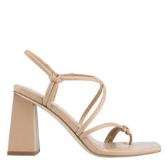 Giada Block Heel Sandal - Marc Fisher Footwear Toe Ring, Heel Sandal, Toe Rings, Natural Leather