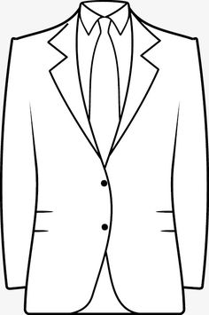 a black and white drawing of a suit