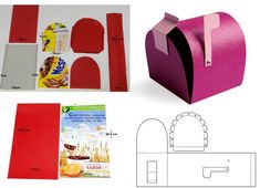 the paper is cut out and ready to be used for making crafts, such as this box