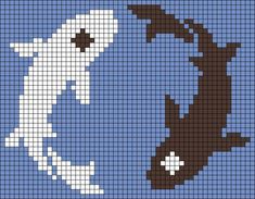 a cross stitch pattern with the shape of an animal