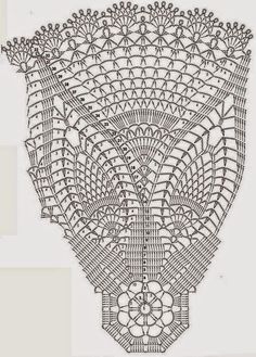 an intricate lace doily is shown in black and white