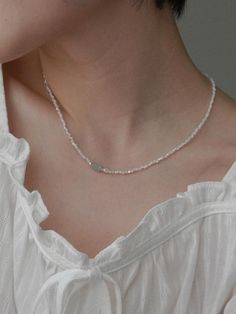 Composition : White Shell, Milky Aquamarine, Freshwater Pearl, Silver 925Country of Origin : Republic of Korea Accessories Jewelry Necklace, Women Accessories Jewelry, Aquamarine, Fresh Water, Freshwater Pearls, Beading, Jewelry Accessories, Shells, Composition