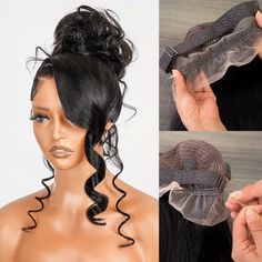 Westkiss Glueless Throw on&go 360 Lace Wig, Side Part Body Wave Wig 100% Human Hair, Invisible Drawstring Snug Fits All Head. Super Invisible  LY Lace Seamlessly Melt with Skin Tones While Durablity Increased, Pre-Cut&Plucked&Bleched, Pre-Baby Hair, Give Extremly Natural Look, Easy&Quick Install!  Shop Early, Ship Early! 360 Lace Frontal Wig Hairstyles, Lace Front Updo, Wig Updos, Side Part Body Wave Wig, Side Part Body Wave, Fun Wigs, Human Wings, Birthday Hairstyle, Lace Wigs Styles