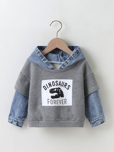 Toddler Boys Sweatshirt, 2piece Outfits, Kids Activewear, Designer Baby Clothes, Concept Clothing, Kids Denim, Toddler Boy Outfits, Denim Jacket Women, Fashion Kids