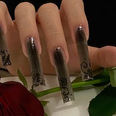 Cherry Nails, Classy Acrylic Nails, Really Cute Nails, Unique Acrylic Nails, Acrylic Nails Coffin Short, Gem Nails