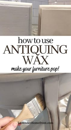 how to use antique wax to make your furniture pop