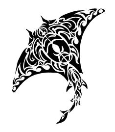 a black and white drawing of a dolphin's head with intricate designs on it