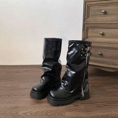 Color: Black, Size: 37 Clean Goth, Kids Boots, Boots Outfit, Boots Black, Packing List, High Boots, Black Boots, Black Shoes, Knee High