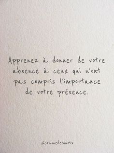 a piece of paper with writing on it that says, apprente a donner de votre