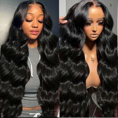 PRICES MAY VARY. 30 inch Lace Front Wig Human Hair Material: 100% unprocessed Brazilian virgin glueless wigs human hair pre plucked, 180 density, cut from healthy young female head directly. Full cuticle aligned, soft and bouncy, full and thick, natural and healthy, natural luster and color. Human Hair Lace Front Wigs Lace Detail: Frontal wigs human hair, bleached knots and pre plucked with natural hairline, with baby hair around. Ear to ear swiss lace HD transparent, match all skin tones well. Affordable Wigs, Human Hair Color, Colored Wigs, Body Wave Wig, Body Wave Hair, Short Bob Wigs, Lace Closure Wig, Frontal Wig, Long Wigs