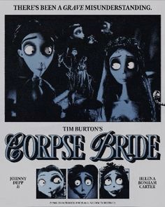 the poster for corpse bride starring tim burton