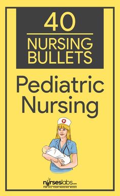 the cover of 40 nursing bulletins for pediatric nurse's, with an image of a woman holding a baby