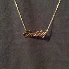 7 Inches On Each Side On Name, And Adjustable Gold Plated. Great Accent Piece To Add To A Multi Chain Look. Box 1 Emily Name, Necklace For Boyfriend, Opal Necklace Silver, Personalised Jewellery Necklaces, Boyfriend Necklace, Mickey Mouse Necklace, Long Tassel Necklace, Key Pendant Necklace, Art Deco Necklace