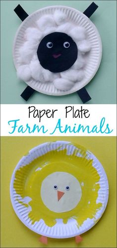 paper plate farm animals are the perfect craft for kids to do with their own hands