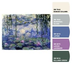 the color scheme for water lilies