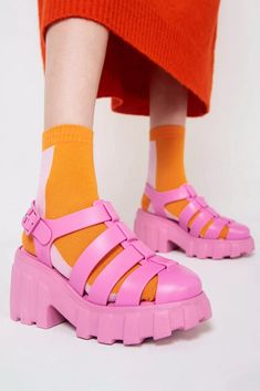 Melissa Megan Jelly Platform Fisherman Sandal | Urban Outfitters Clogs Heels, Pink Platforms, Plastic Shoes, Pink Fits, Jelly Shoes, Shoe Closet, Sandals For Sale, Dress With Boots, Sneakers For Sale