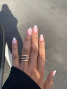 Dip And Tip Nails Almond, Tips And Dip Nails, Nails Summer Ombre, Easy Ombre Nails, Ombre Nails Diy, Pastel Ombre Nails, Nails Pink Ombre, Pink Gradient Nails, Ombre Nails Pink