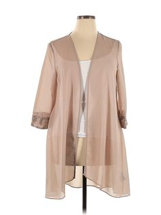 Le Bos Kimono Size: 16 Tops - used. 100% Polyester | Le Bos Kimono: Tan Tops - Size 16 Tan Top, Size 20, Duster Coat, Size 16, Kimono Top, Women Handbags, Womens Tops, Handbags, For Women