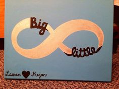 a painting with the words big and little on it