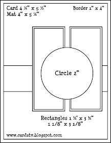 a circle diagram with the measurements for each piece