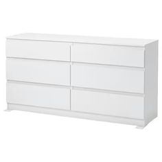 a white dresser with six drawers