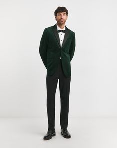 Elevate your wardrobe this season with this emerald colour Velvet Blazer. The velvet adds a rich, luxury feel and finish, adding sophistication to your outfit, whilst the black lapels ensures wearability and versatility. Emerald Velvet fabric. Black lapels. Single breasted. 2 button fastening. Chest welt pocket. Zodiac Wedding, Velvet Suit Jacket, Emerald Colour, Emerald Velvet, Rich Luxury, Velvet Suit, Emerald Color, Velvet Blazer, Fabric Black