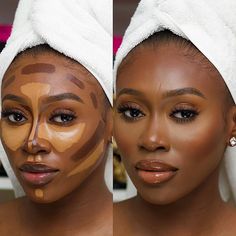 Black Women Makeup Tutorial, Mekap Mata, How To Contour, Makeup For Black Skin, Brown Skin Makeup, Makeup Artist Tips, Smink Inspiration, Face Makeup Tutorial