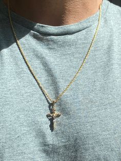 Men's Crucifix Necklace, Men’s Crucifix Necklace, Cross Necklace For Men Gold, Gold Chain With Cross For Men, Cross Jewelry Men, Crucifix Necklace Mens, Mens Cross Necklace Gold, Gold Crucifix Necklace Men, Mens Gold Cross Necklace