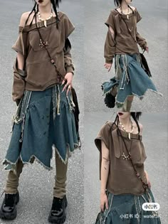 Outfits With Harness, Genderless Outfit, Dystopian Fashion, 2000s Japanese Fashion, Utility Style, Grunge Goth, Japanese Street Fashion, World Star