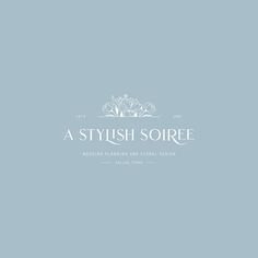 the logo for a stylish soiree wedding planning and floral design,