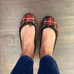 Red Plaid Fabric Flat. Foldable And Packable With Carry Pouch And Box. New Red Plaid Shoes, Tartan Shoes, Plaid Shoes, Plaid Flats, Plaid Fabric, Flat Color, Red Plaid, Blue Plaid, Flat Shoes Women