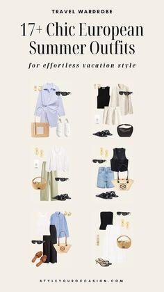 the travel wardrobe for summer outfits