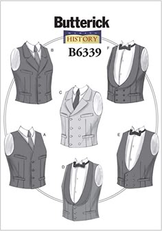 Edwardian Titanic Style Men's Clothing for Sale Mens Waistcoat, Costume Sewing Patterns, Party Mode, Sewing Bee, Butterick Pattern