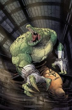 Killer Croc Art, Color Practice, Killer Croc, Viking Culture, Tmnt Artwork, Cool Monsters, Marvel Cosplay