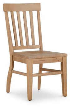 a wooden chair on a white background