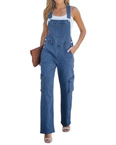 PRICES MAY VARY. These jean overalls for women feature a straight leg cut for a sleek, flattering silhouette. Customize the fit of these women's fashion overalls with their adjustable straps for ultimate comfort. The relaxed fit of these denim jumpsuit for women gives you freedom of movement and a laid-back vibe. Keep your belongings safe and nearby with the generous number of pockets incorporated into these bib overalls. These bib overalls women are suitable for transitional seasons. Wear them Jeans Jumpsuits For Women, Cargo Overalls, Fashion Overalls, Overalls For Women, Jumpsuit For Women, Trendy Denim, Jean Overalls, Jumpsuits And Romper, Bib Overalls