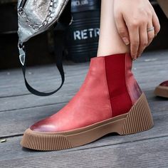 High Heels Classy, Chelsea Ankle Boots, Red Boots, Womens Shoes High Heels, Leather Shoes Woman, Best Sneakers, Womens Shoes Wedges, Stylish Sneakers, Running Shoes For Men