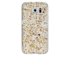 an orange and white speckled case for the samsung s7 plus, which is designed to