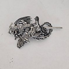 New Nwot Dragon Hair Pin Metal Pewter Dragon Hair Pin, Dragon Hair, Wolf Hair, Pewter Color, Hair Pin, Hair Pins, Hair Accessories, Women Accessories, Silver