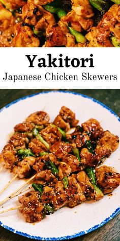 Yakitori - Japanese Chicken Skewers Yakitori Recipe, Homemade Glaze, Japenese Food, Tiffy Cooks, Japanese Chicken, Vegan Noodles, Glass Of Beer, Japanese Dinner, Easy Japanese Recipes