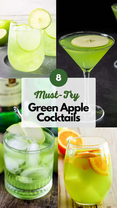 Green Apple Cocktails Green Apple Vodka Jello Shots, Green Apple Cocktail Recipes, Apple Pucker Cocktails, Smirnoff Green Apple Vodka Drinks, Lime Green Cocktails, Green Apple Mocktail Recipe, Green Cocktail Recipes, Green Apple Drinks Alcohol, Green Apple Drinks