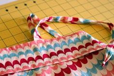 a close up of a bag on a cutting board