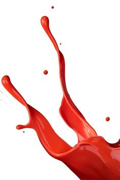 a red liquid splashing into the air